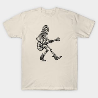 SEEMBO Skeleton Playing Guitar Guitarist Musician Music Band T-Shirt